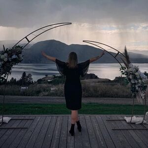 Calvin Klein Black Midi Dress | Pleated Flutter Sleeves